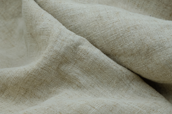 A fold of Hemp Textiles cloth, one of many advanced materials developed by Bio Fiber Industries.